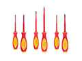 Phillips, Slotted, Square Insulated Screwdriver Set, 6-Piece (#1-#2, 5.5-6.5 mm, #1-#2)