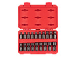 3/8 Inch Drive Shallow 6-Point Universal Joint Impact Socket Set with Case, 19-Piece (6 - 24 mm)