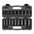 1/2 Inch Drive Deep 12-Point Impact Socket Set with Case, 17-Piece (5/16 - 1-1/4 in.)