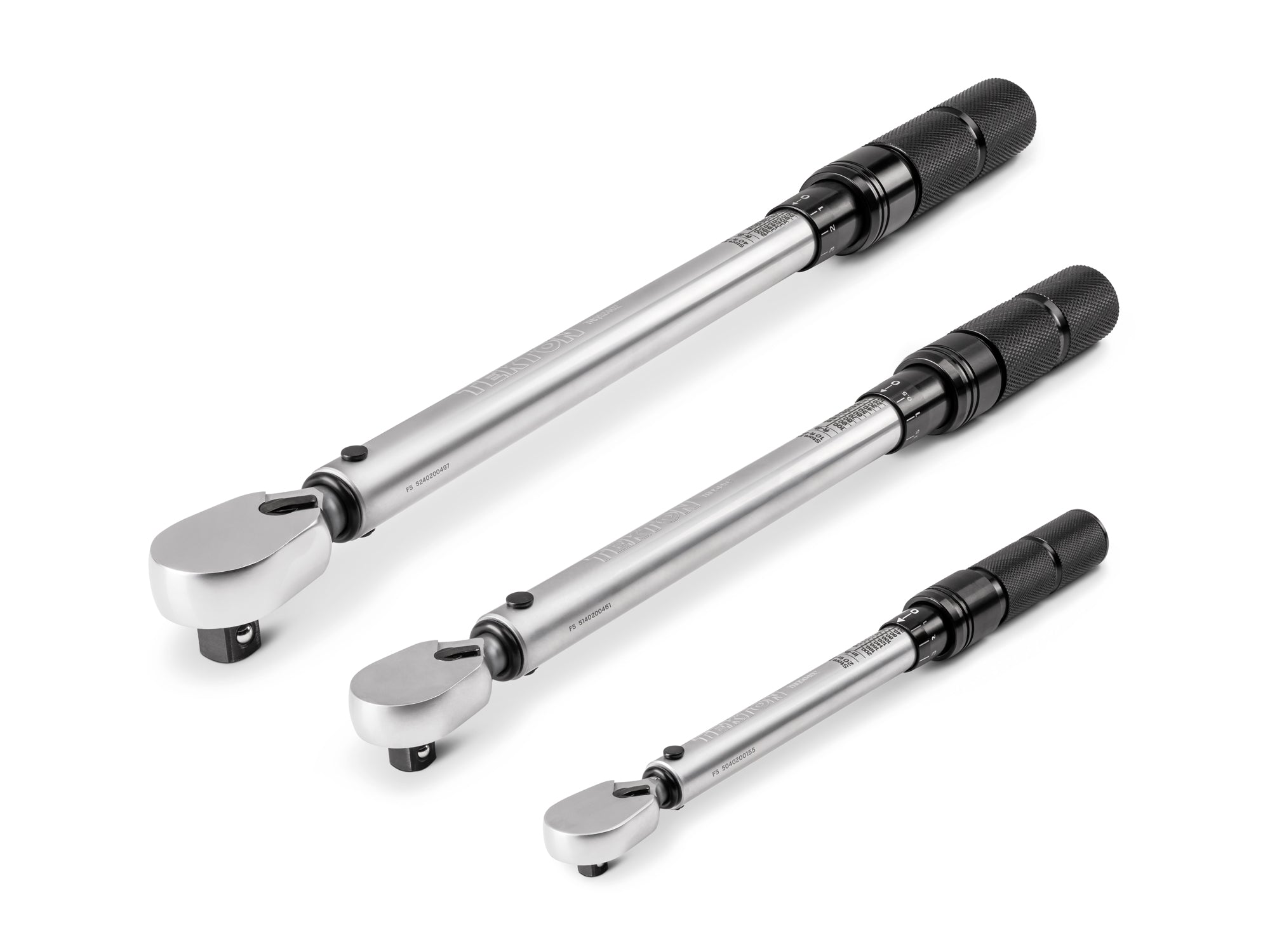 1/4, 3/8, 1/2 Inch Drive 90-Tooth Dual-Direction Micrometer Torque Wrench Set, 3-Piece (20 - 200 in-lb, 10 - 100 ft-lb, 40 - 200 ft-lb)