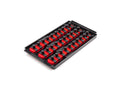 3/8 Inch Drive 3-Rail Socket Organizer Set, Red (30-Tool)