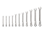 Flex Head 12-Point Ratcheting Combination Wrench Set, 11-Piece (1/4-3/4 in.)
