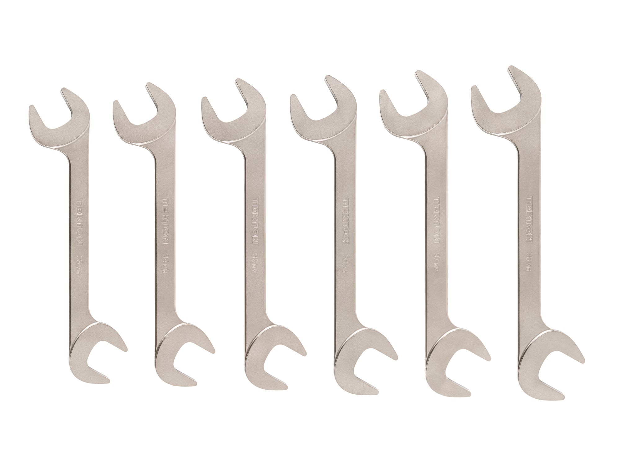 Angle Head Open End Wrench Set, 6-Piece (33-38 mm)