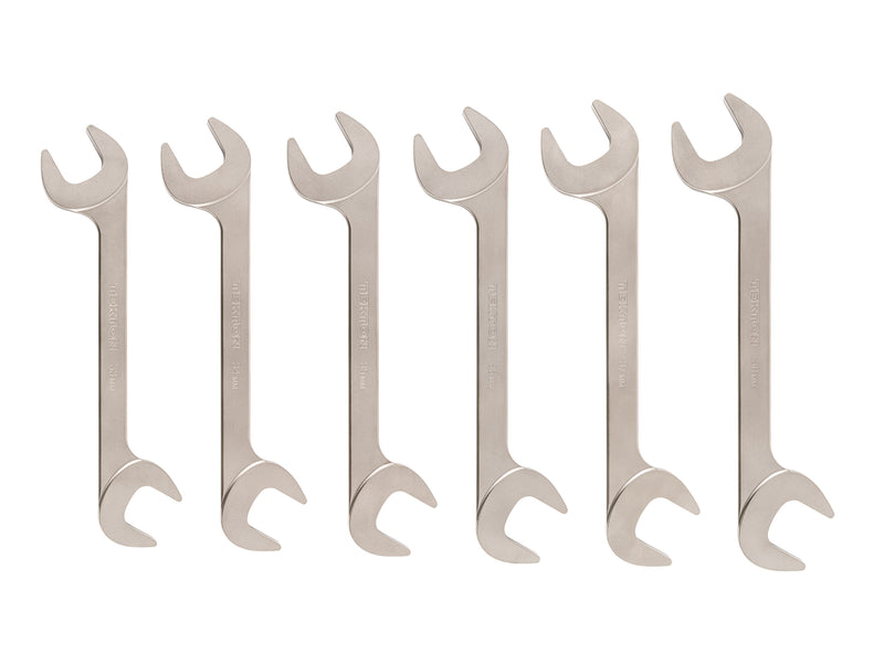 Angle Head Open End Wrench Set, 6-Piece (33-38 mm)