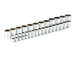 1/2 Inch Drive Shallow 12-Point Socket Set, 29-Piece (10 - 38 mm)