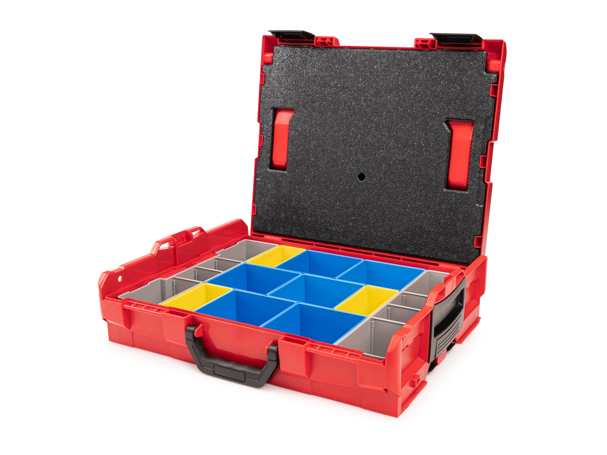 Shallow Stacking Tool Box (L-BOXX 1) with 11-Piece Organizer Bin Set and Lid Insert