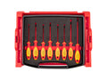 Phillips, Slotted, Square Insulated Screwdriver Set with Open Top Drawer and Rack, 8-Piece (#1 - #2, 3.5 - 6.5 mm, #1 - #2)