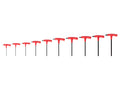 Flat End Hex T-Handle Key Set, 10-Piece (2 - 10 mm)
