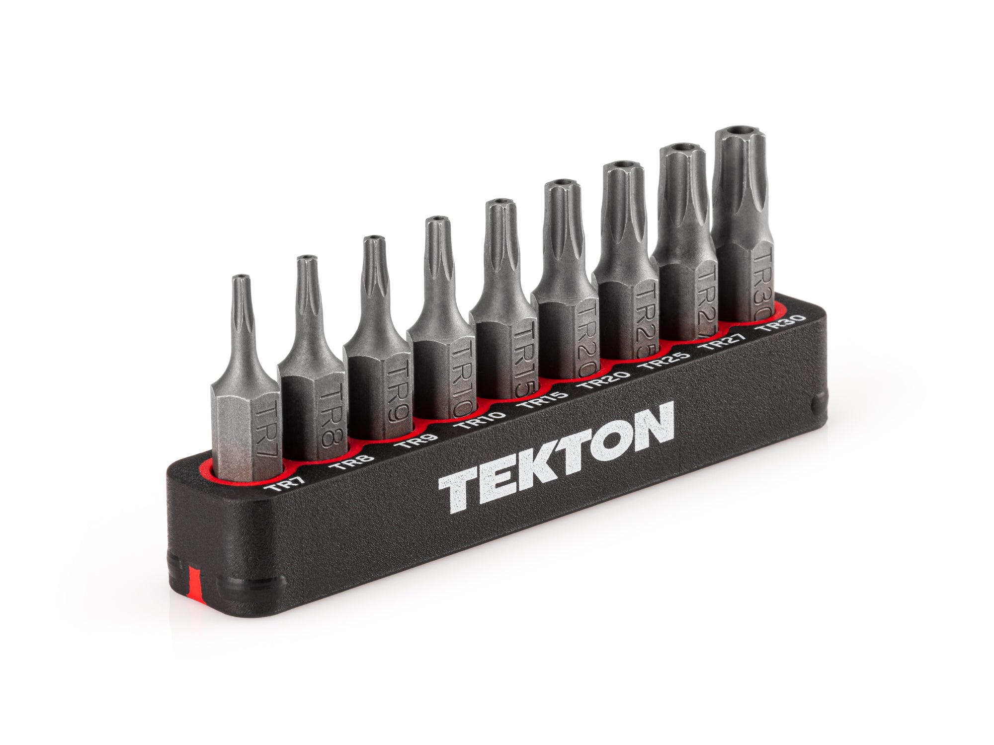 1/4 Inch Tamper Star Bit Set with Rail, 9-Piece (TR7 - TR30)