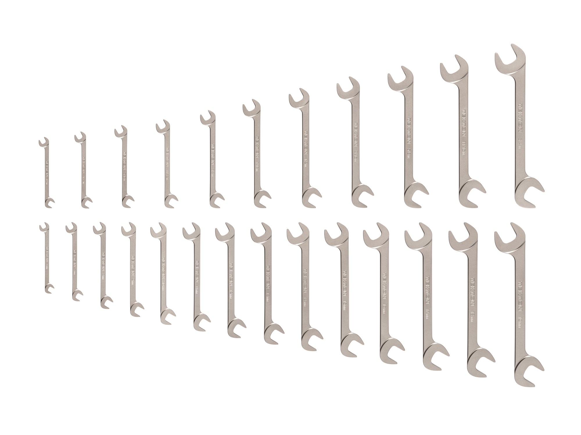Angle Head Open End Wrench Set, 25-Piece (1/4-3/4 in., 6-19 mm)
