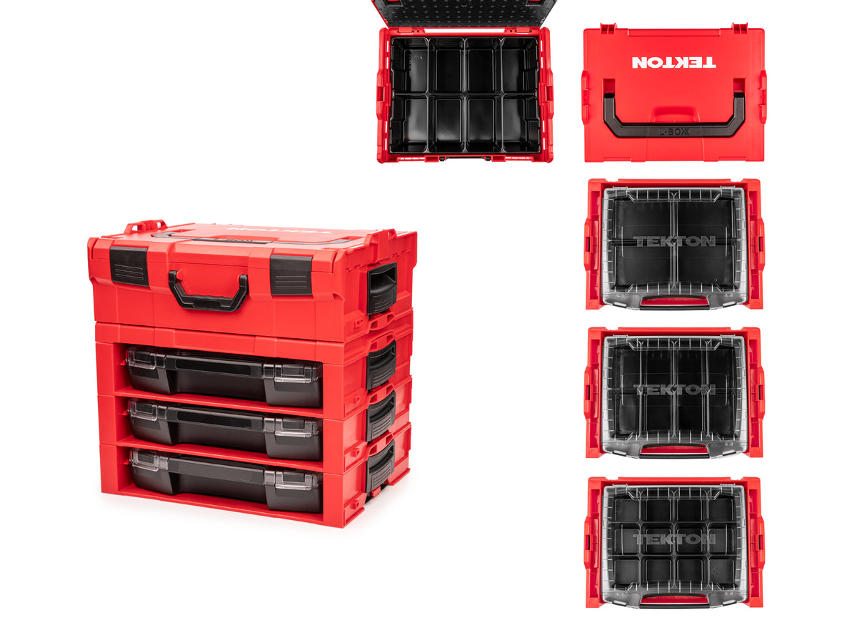 Ox Box Stackable 3-Drawer Stack with Tool Box (L-BOXX 2) and Parts Trays – BoltsandNuts.com
