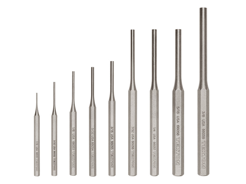 Pin Punch Set, 9-Piece (1/16 - 3/8 in.)