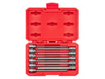 3/8 Inch Drive Long Ball End Hex Bit Socket Set with Case, 11-Piece (3 - 10 mm)