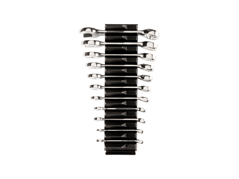 Stubby Combination Wrench Set with Modular Organizers, 11-Piece (1/4-3/4 in.)