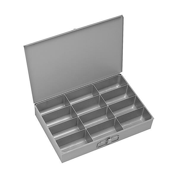 12 Hole Large Metal Locking Drawer Compartment Box